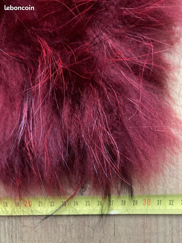Snood bordeaux fourrure/laine (image 4)