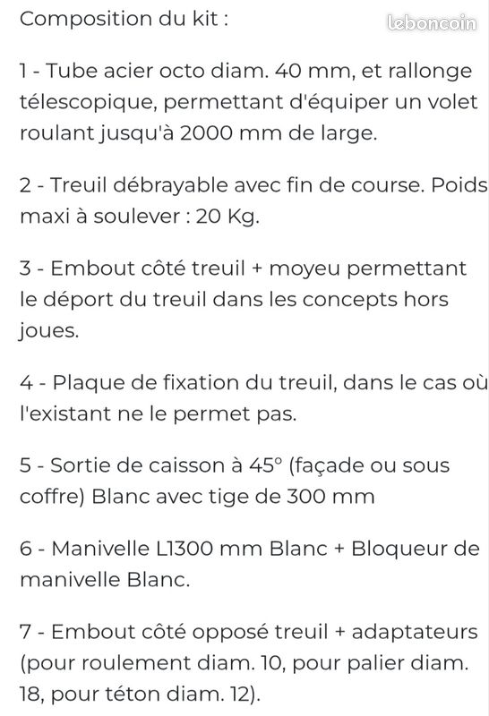 Kit volet roulant (image 2)