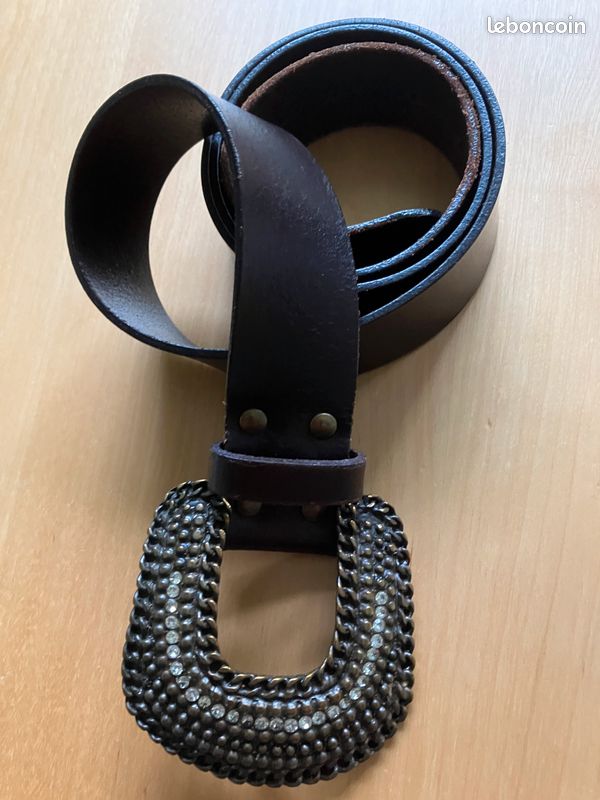 Ceinture cuir et métal femme H&M Accessoires Bagagerie