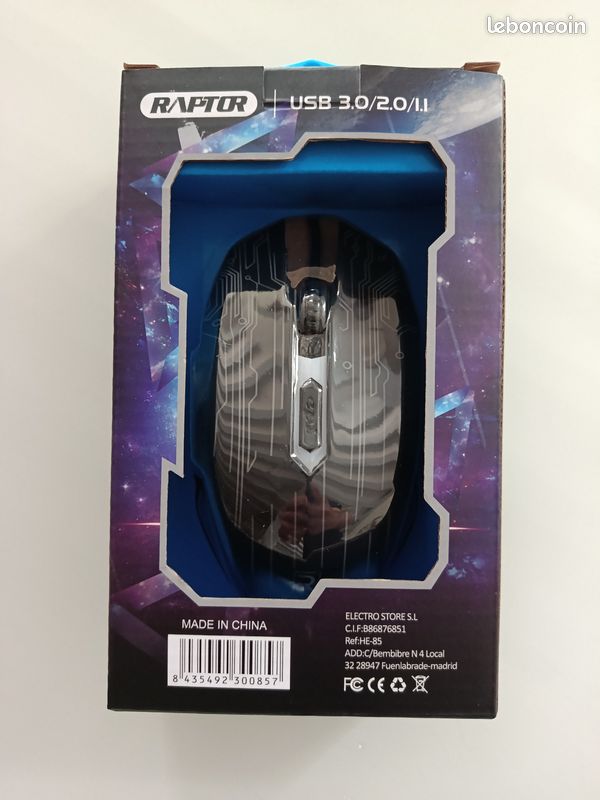 Souris Gaming Raptor HE-85 (1600 DPI - 6 boutons) (image 1)