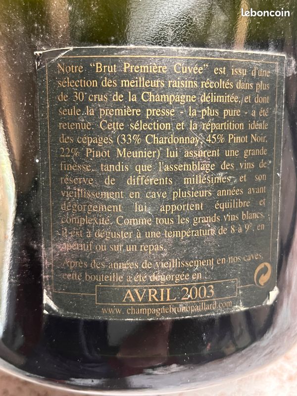 Faites-nous une offre - Magnum Champagne Bruno Paillard Brut Première Cuvée 2003 (image 5)