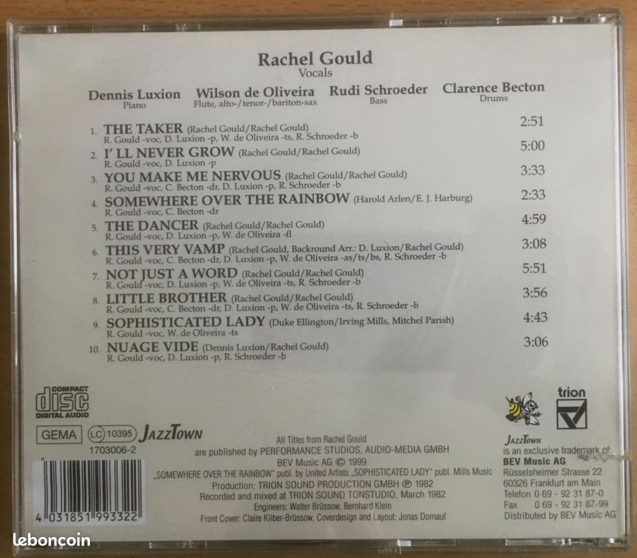 CD The dancer de RACHEL GOULD (image 2)