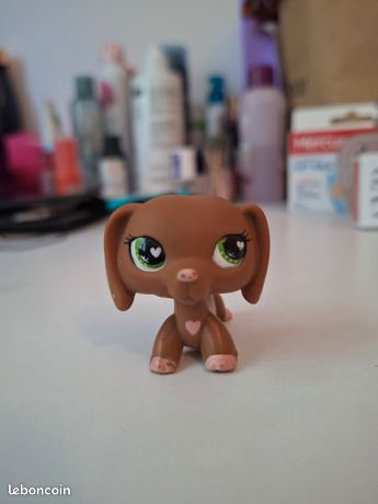 Lot De 2 Figurines Littlest Pet Shop – Teckel 556 Et Chat 228 + Accessoires (occasion)
