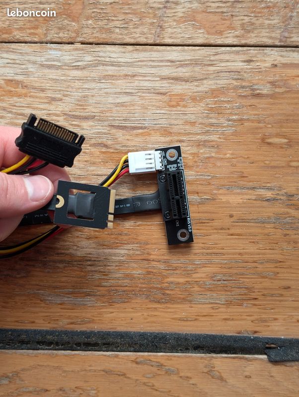 Adaptateur M.2 clé A+E vers PCIe 4.0 x1, compatible NVME (image 3)