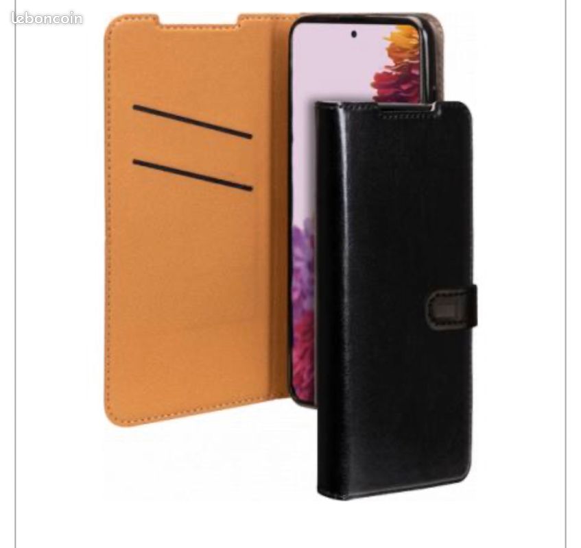 Etui Folio Wallet Samsung G S21 Ultra 5G Noir - Fermeture avec languette aimantée Bigben (image 4)