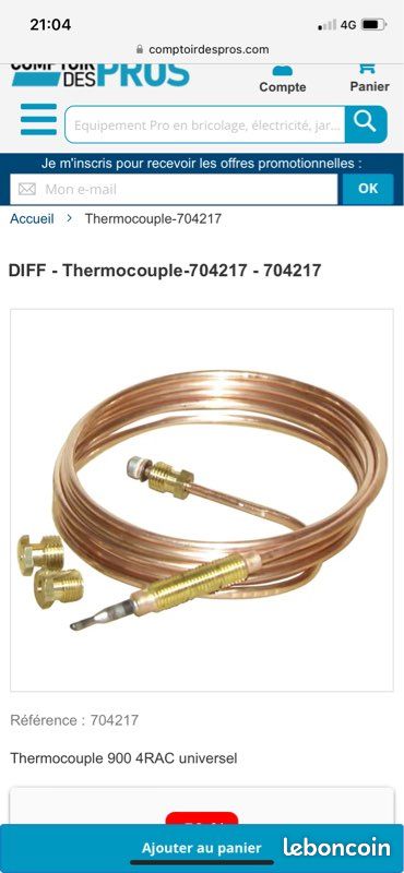 Thermocouple 4 Rac Uni 900 (image 1)