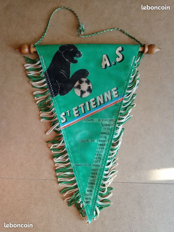 Fanion Vintage ASSE Saint-Etienne - Palmarès D'Avant 2000 - Collection
