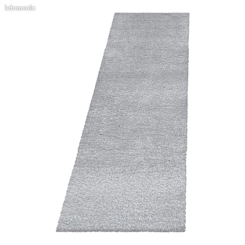 Tapis à poils longs doux uni Soda Argenté 160x230 (image 4)