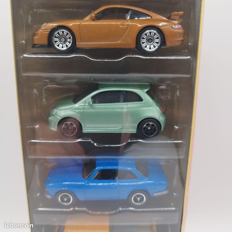 Matchbox 1/64 Pack 5 Voitures - Autobahn Express V - Porsche 911 GT3 - Fiat 500 - Neuf (image 4)