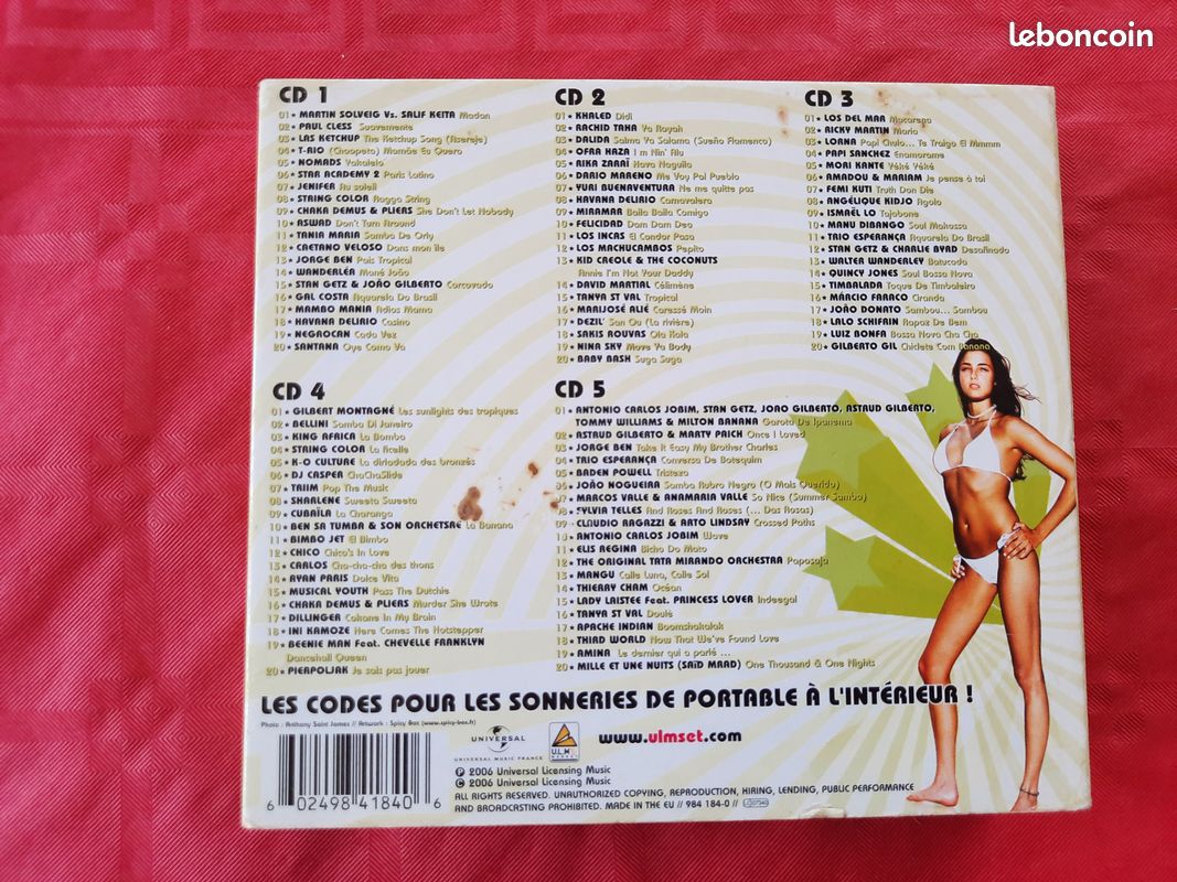 CD Coffret 5 CD les 100 plus grands tubes Soleil - CD - Musique