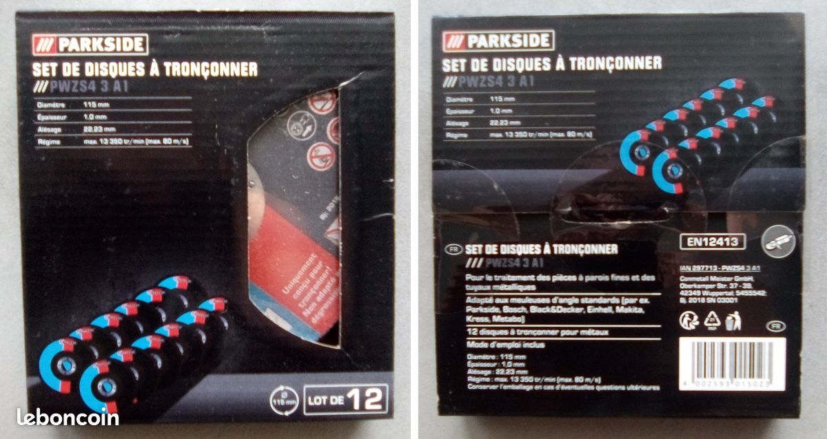 Set de 12 disques à tronçonner – NEUFS (image 1)