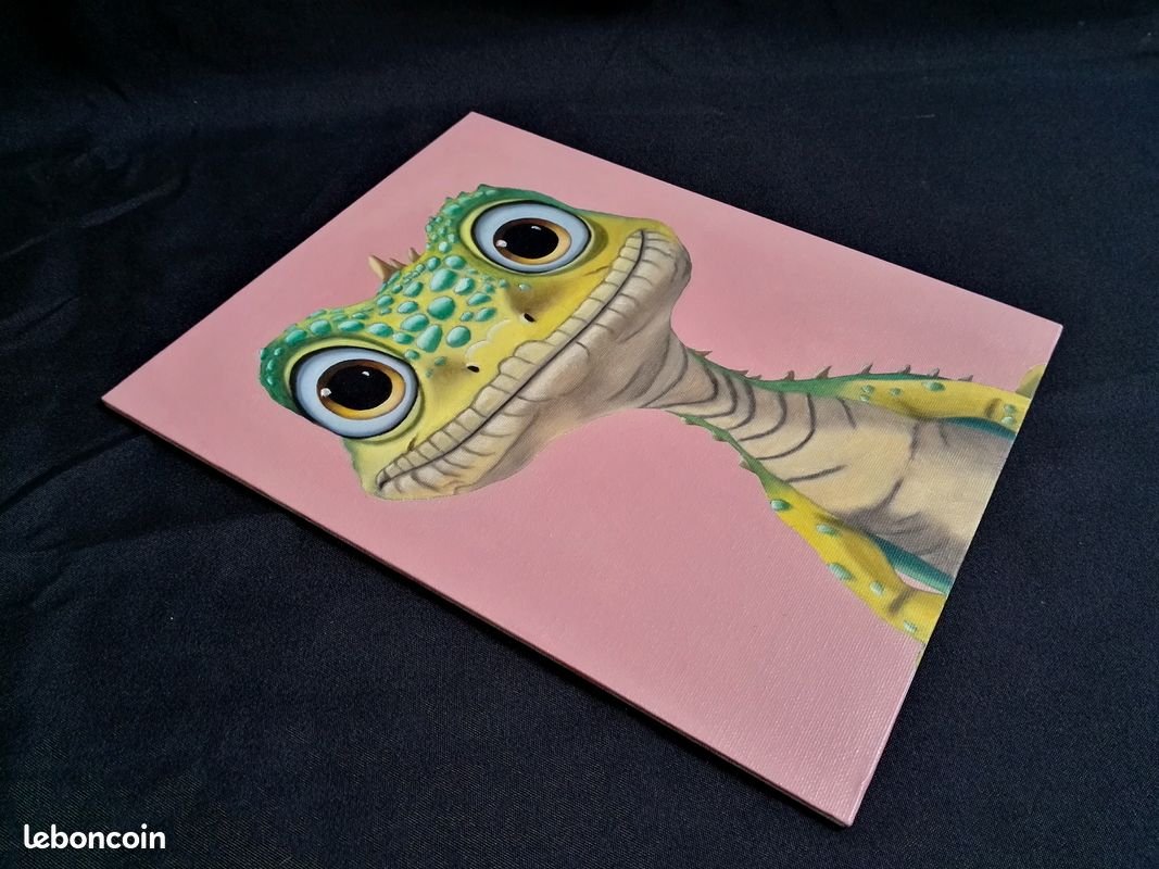 Peinture, caricature animaliere, huile sur toile format 24/30 cm (image 8)