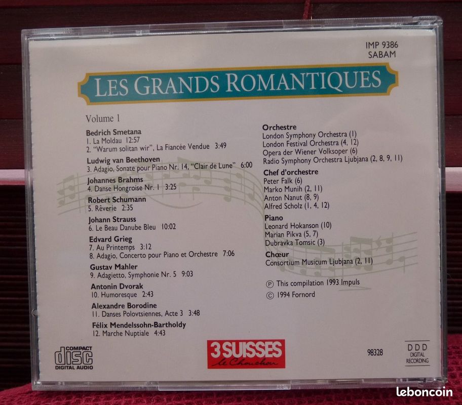 CD Les Grands Romantiques Vol 1 (image 2)