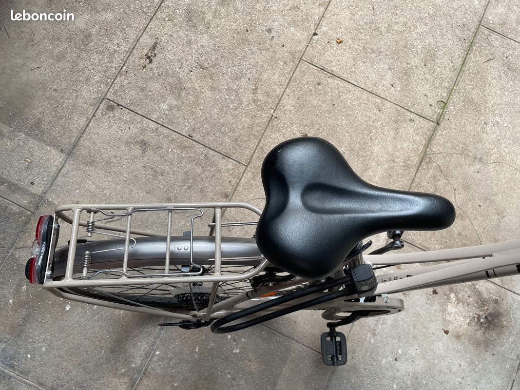 Vélo Montana Lunapiena STI beige + Panier avant Klickfix et antivol (image 5)