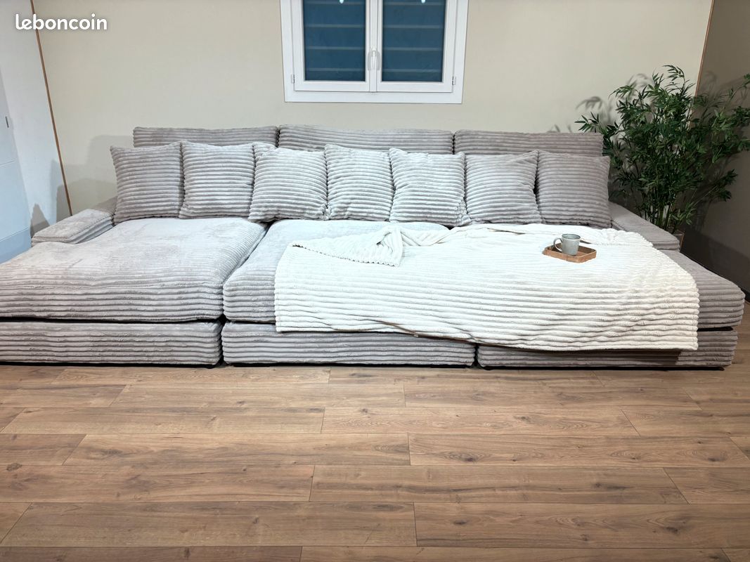 Canapé VEDÈNE BIG XXL BIS 🛋️ Confort Premium • Convertible par sa large assise - NIMES (image 2)