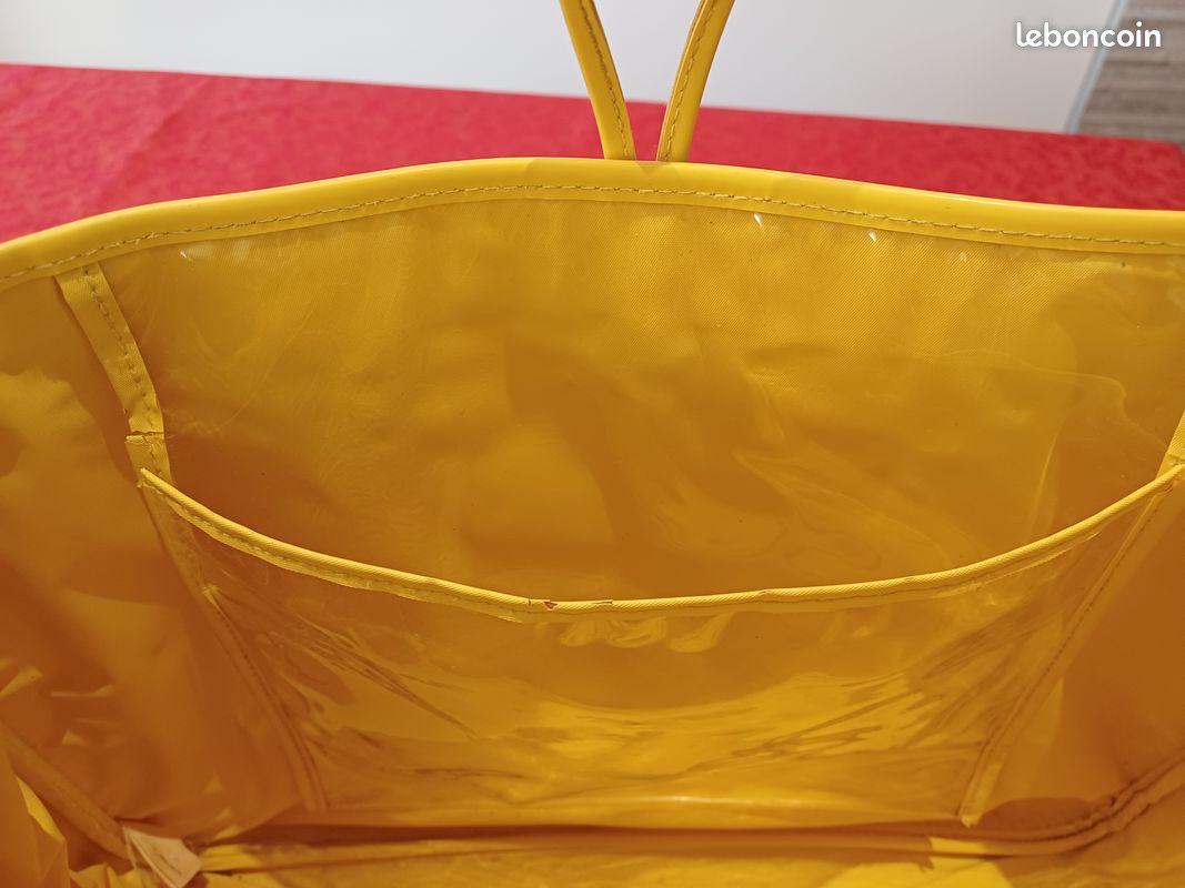 Sac à main jaune, grand sac cabas LANCOME (image 5)
