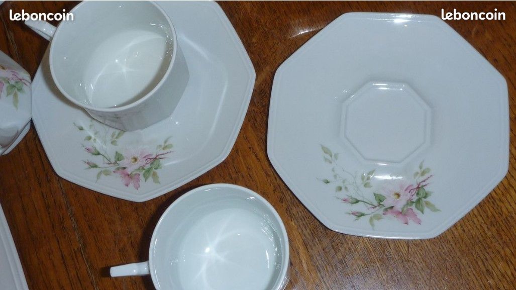 Superbe service à café ou à thé en porcelaine de Limoges (image 6)
