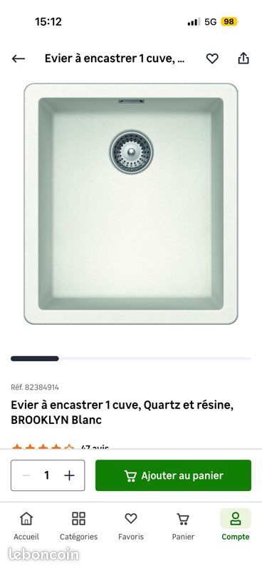 Plan de travail blanc laqué Leroy merlin (image 6)