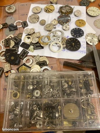 Lot De Pièces D'horlogerie Japy Robur - Spiraux, Tiges, Verres, Remontoirs - Occasion Lot N°34