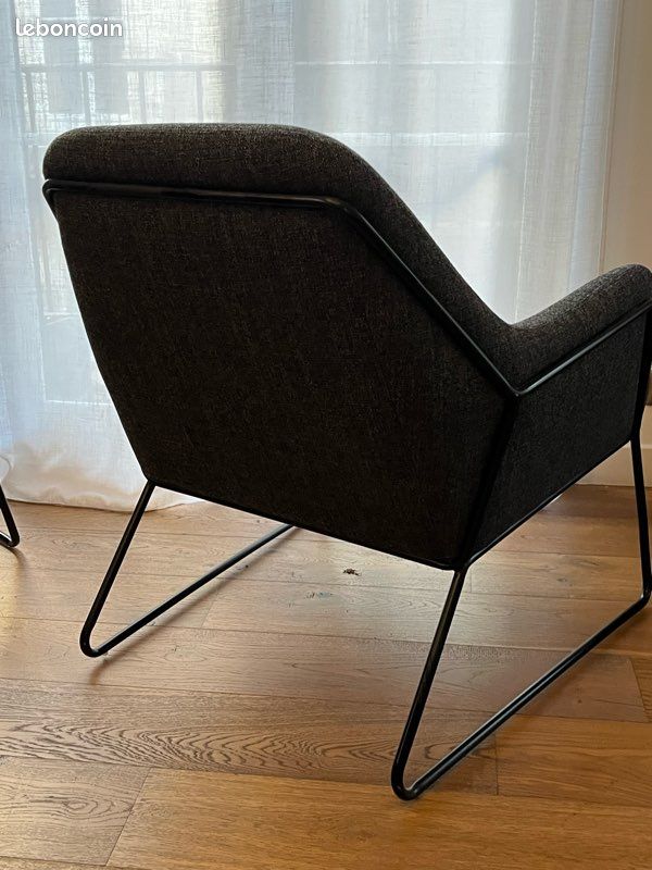 Fauteuil gris tissu made.com (image 3)