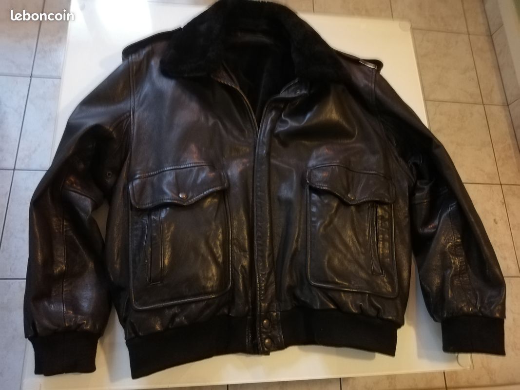 Leather Jacket Blouson Homme Mac Douglas Blouson Pilote Blouson