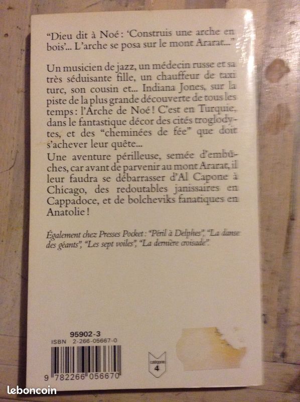Livre de poche Indiana Jones l'arche de Noé Presses Pocket Rob Mac Gregor 1993 (image 2)