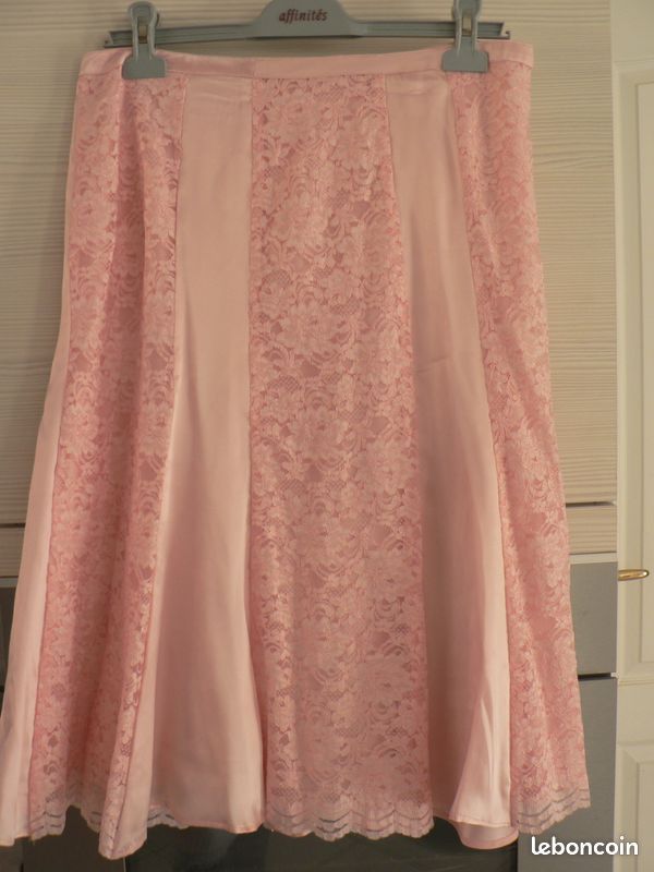 Jupe neuve habillee mariage marque antonelle taille 44 rose poudree (image 2)