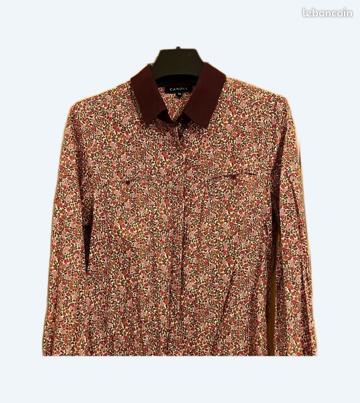 Chemise Fleurie Caroll Taille 40 - Occasion En Très Bon état - Style Chemisier Femme