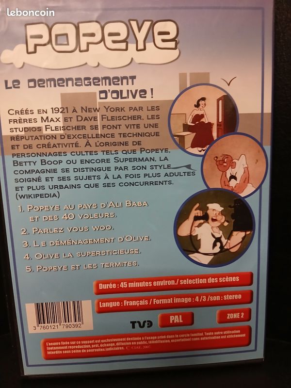 DVD POPEYE : Le déménagement d'Olive (image 2)