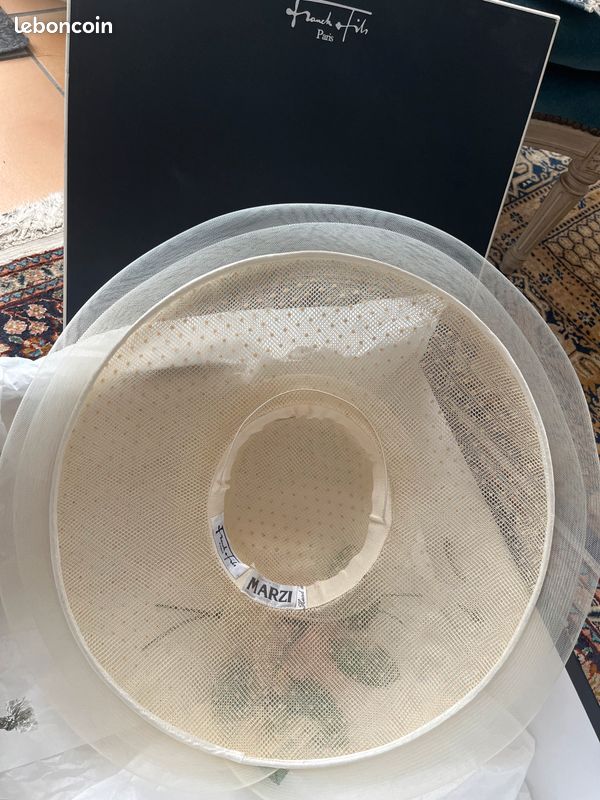 Chapeau beige mariage FRANCK & FILS (image 3)