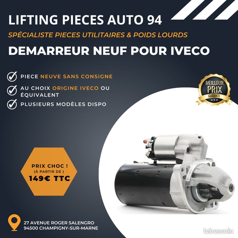 Démarreur D'occasion Iveco 24V Pour Laverda – Idéal Pour Pièces Ou à Réviser