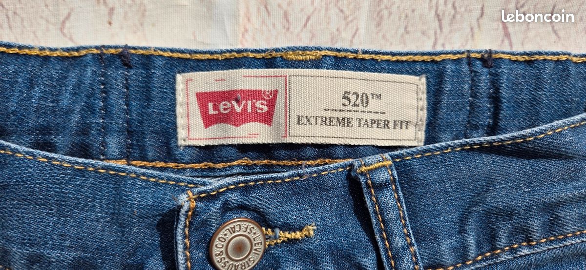 étiquette Matiere Jean Levis Jean Levis 520 Enfant, Taille 14 Ans
