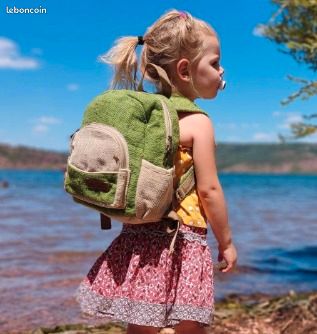 Sac à dos bébé/enfant, en chanvre naturel, Namaska Accessoires