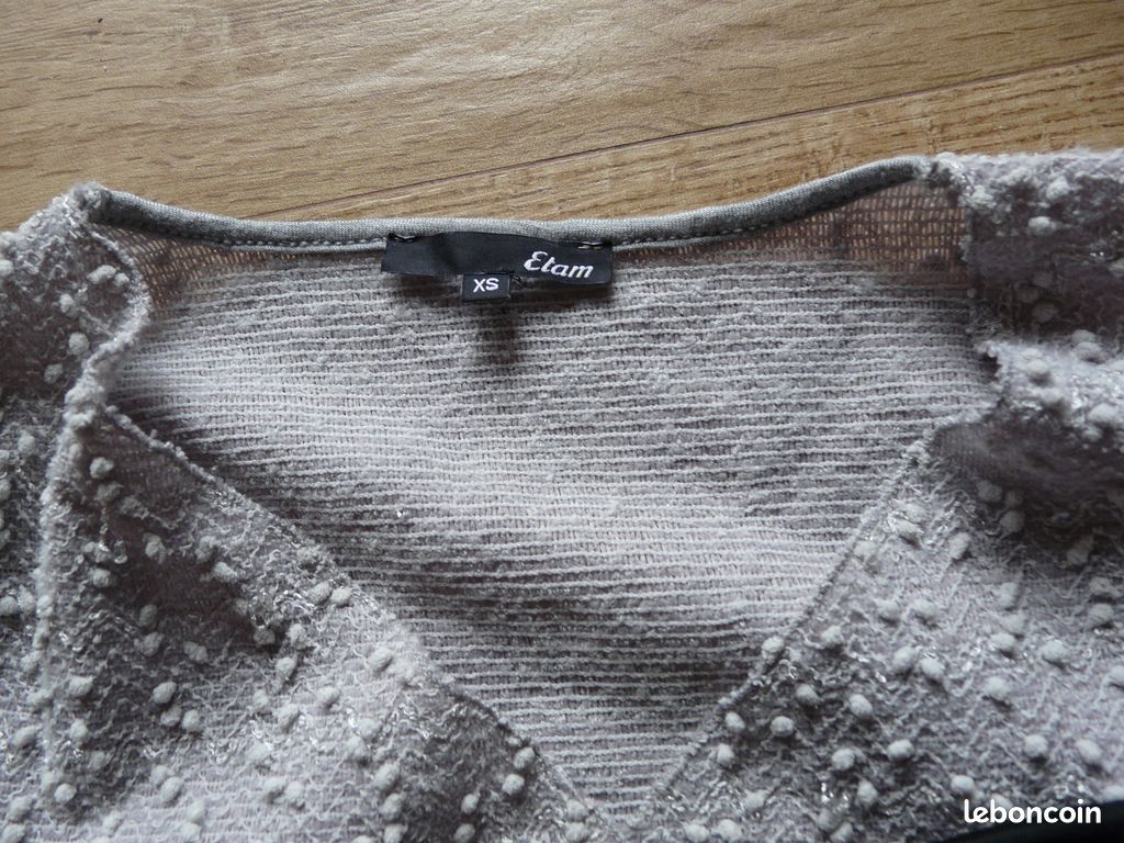 Gilet Etam gris et à paillettes (image 2)