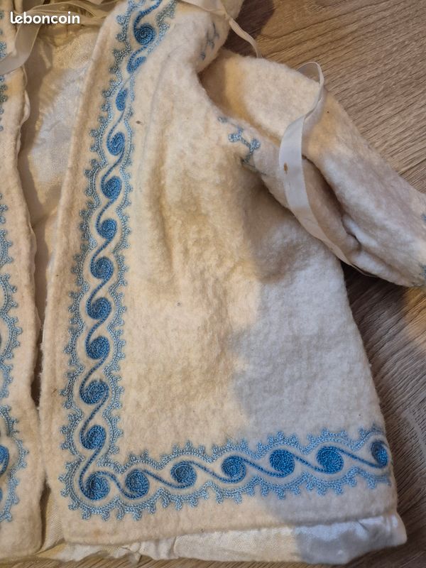 Manteau Ancien Pour Fille (1925-1930) - Petit Manteau D'été Brodé, Teinture Main, Taille 86-92, Vintage