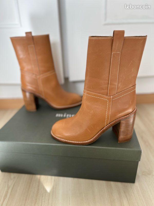 Talon Haut Bottines A Talon Marron Femme VITATA Bottines à Talons