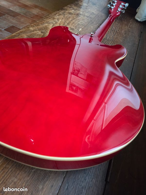 [VDS/ECH] 🎸 Guitare électrique Harley Benton Vintage Series HB-35 Cherry – Demi-caisse type ES335 (image 12)