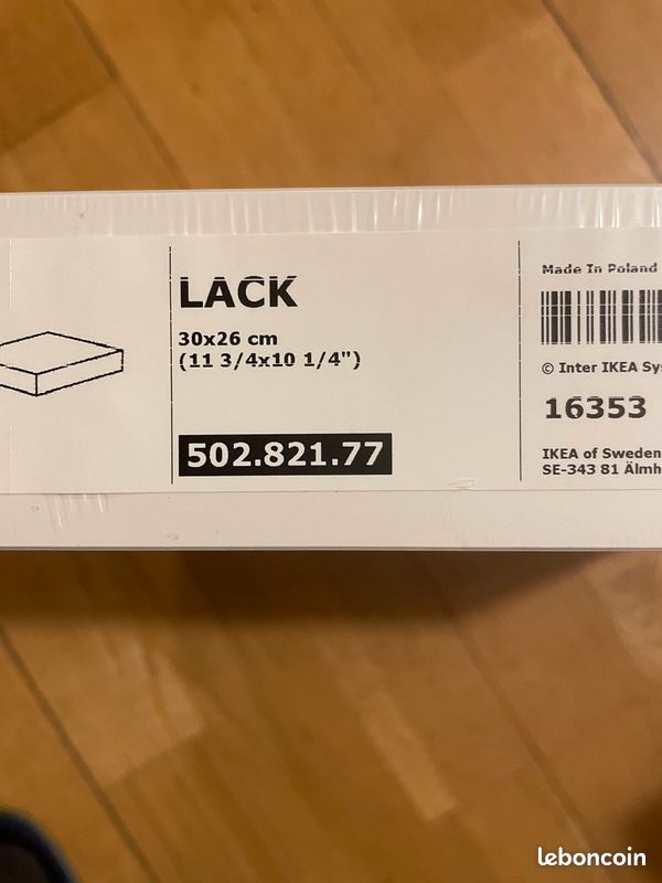 3 Étagères blanches neuves, IKEA / LACK 30 × 26 cm (image 2)