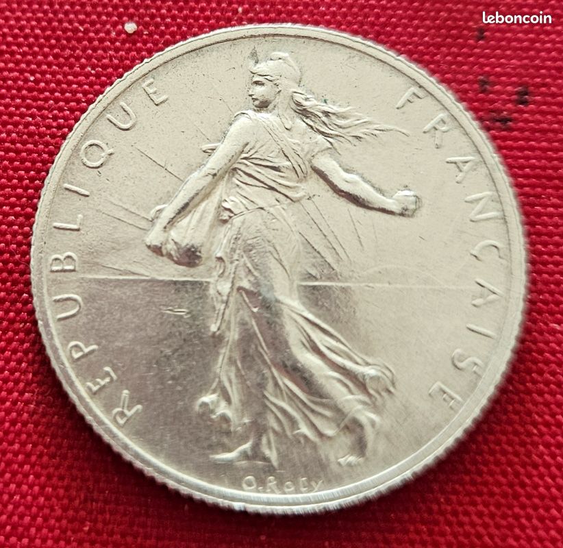 2 Francs semeuse 1913 argent qualité superbe (image 1)