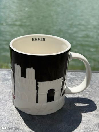 Mug Starbucks Paris France - Tasse à Café 16oz, Céramique Rouge