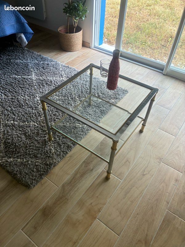 Tables basses et demi-lune en verre (image 1)