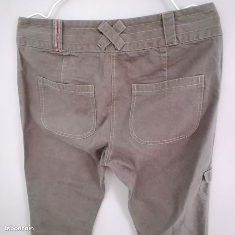 Pantalon Capri Femme TERRE DE MARINS – Taille 38 – Marron – Très Bon état