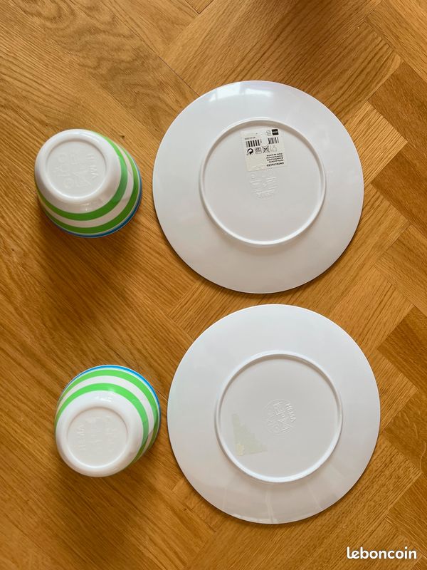 Lot HEMA, 2 Assiettes + 2 Bols - Bébé, Enfant, Adulte (image 3)