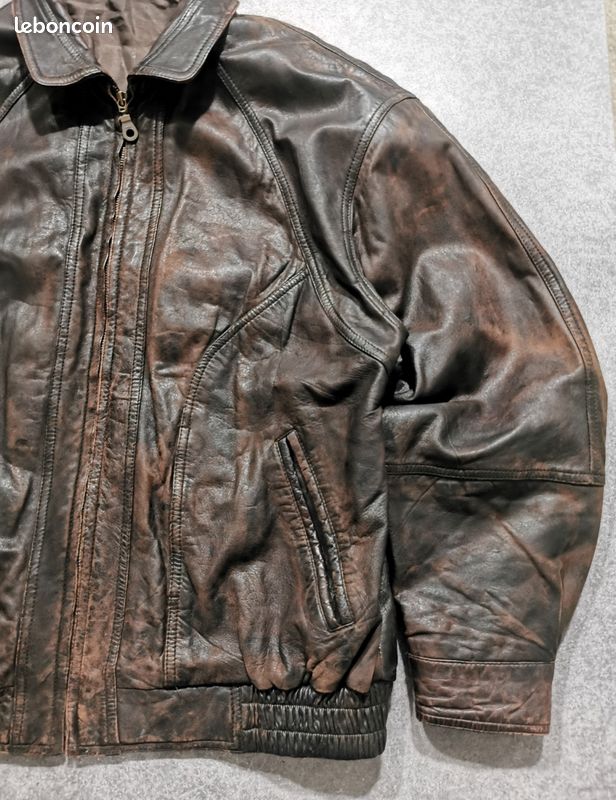Jacket veste vintage en cuir année 90 (image 2)