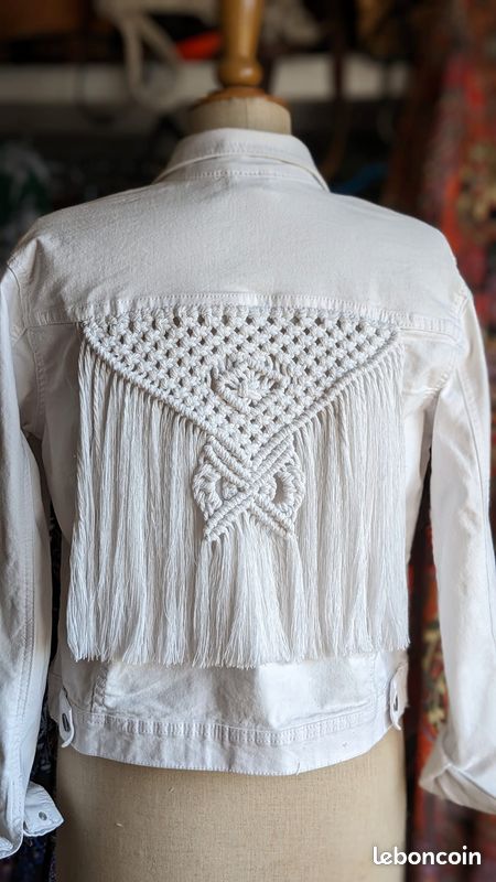 Veste de mariage bohème/boho/hippie chic en jean 