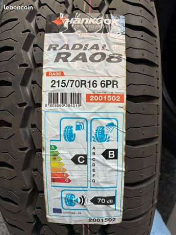 Destockage Noël : Hankook - Pneu RADIAL RA08 - Camionnette Ete - 215/70R16 - 108T - Radial,C Pas Cher