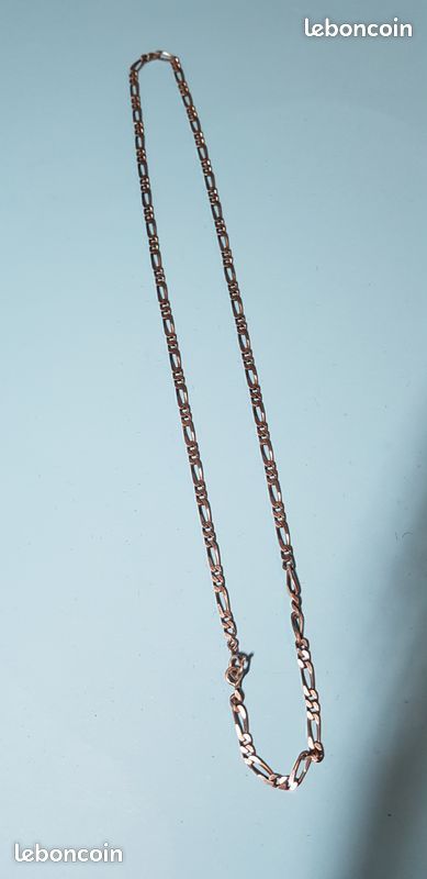 Chaîne En Argent Massif 925 Vintage - 34,76g - Bijou Ancien Authentique Occasion
