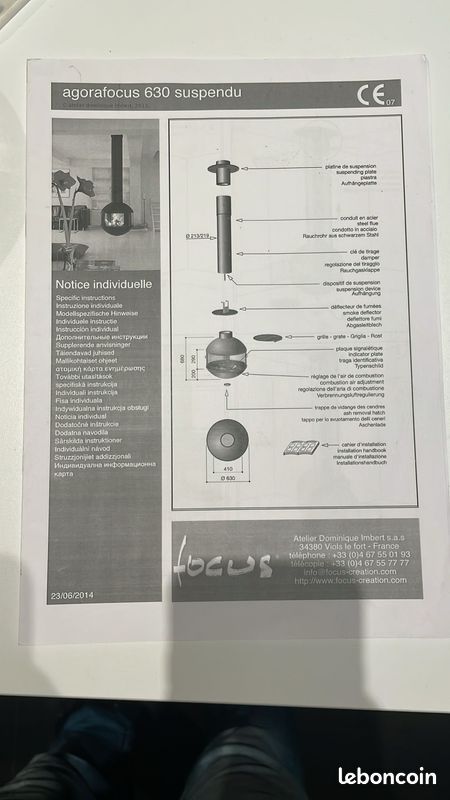 Cheminée Focus agora suspendue (image 2)