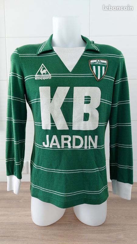 Football Maillot Original De 1981 Saint-etienne Asse Kb Jardin Le Coq