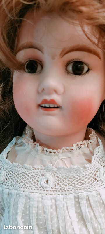 Poupée Ancienne Jules Verlingue Petite Française - Porcelaine - 40 Cm - 1970